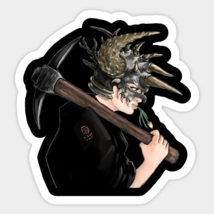 Moody Knight with Spikes Sticker